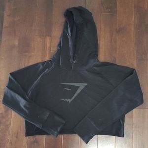 Gymshark Black Cropped Hoodie